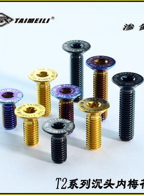 TAIMEILI 钛合金沉头螺丝T2系列M8x20-45mm骑行车改装螺丝