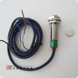 霍尔接近开关H12N1 N三线NPN常开带磁铁传感器HA124NA浙江飞凌24v