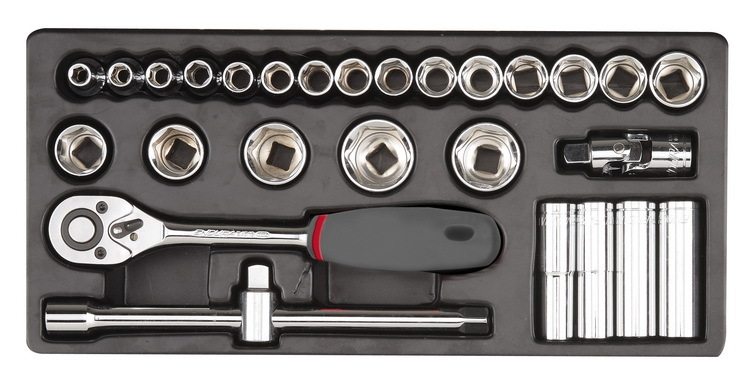 力易得-专业级 28件 12.5mm系列套筒组套 E1913