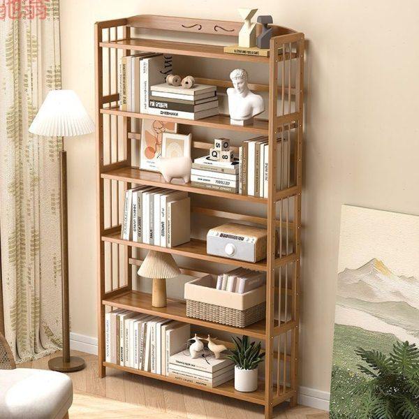 G3V儿童书架落地多层家用客厅实木小书柜置物架简易展示收纳防尘,收纳整理,书桌收纳置物架,淘宝优惠券,粉丝福利购,淘宝优惠卷