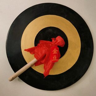 戏剧道具木质锣戏曲用品开道锣衙门升堂影视表演道具木质假锣