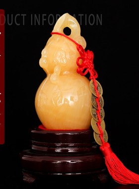 天然玉葫芦摆件福禄招财家居饰品博古架酒柜玄关工艺乔迁新居礼品