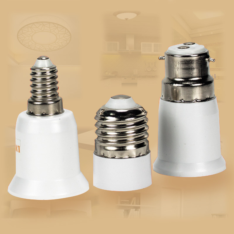 灯头B22转E27E14转E27传统卡口转换小大螺口灯头V灯座 灯头转换