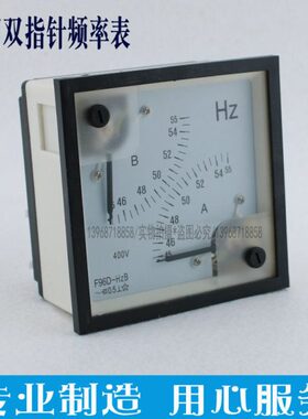 双指针频率表F96-HZB 100V220V400V表头变换器一体45-55-65HZ船用