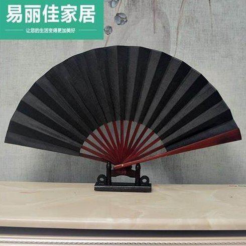 老式结实手拿黑色折叠布扇子折扇中国风丝绸布料白色红色工艺写字,居家日用,扇子,淘宝优惠券,粉丝福利购,淘宝优惠卷