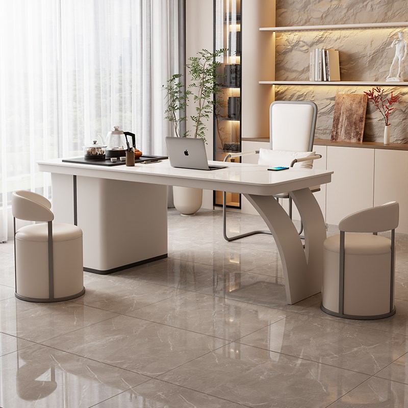 轻奢岩板茶桌椅i组合现代简约办公室接待泡茶台家用阳台客厅小茶