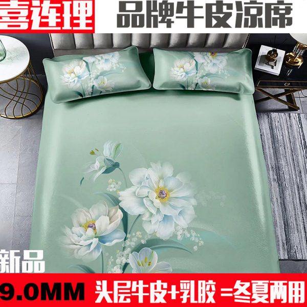 喜连理彩绘头层水牛皮凉席 牛皮乳胶凉席真皮床垫,床上用品,牛皮席,淘宝优惠券,粉丝福利购,淘宝优惠卷