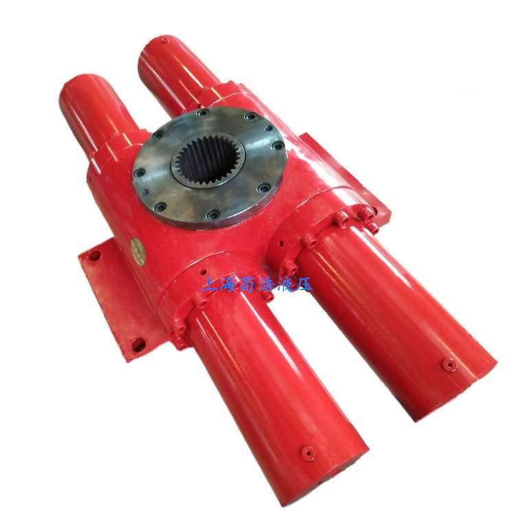 源头厂家销售齿轮齿条摆动油缸船舶使用法兰式双齿条摆动液压缸