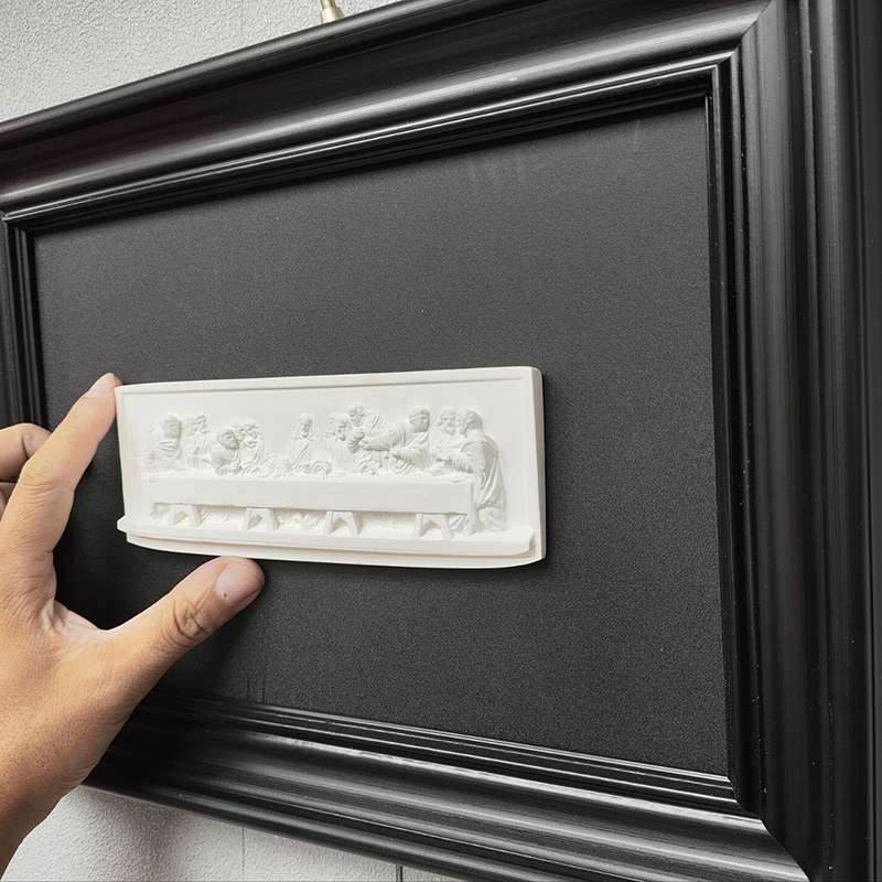 中古风小众个性装饰画高级感客厅餐厅书房挂画立体石膏头像DIY画图片
