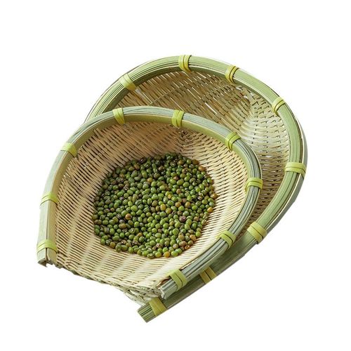 黄一府竹编筲箕竹制品手工竹篮厨房家用小簸箕竹筛子竹馒头筐