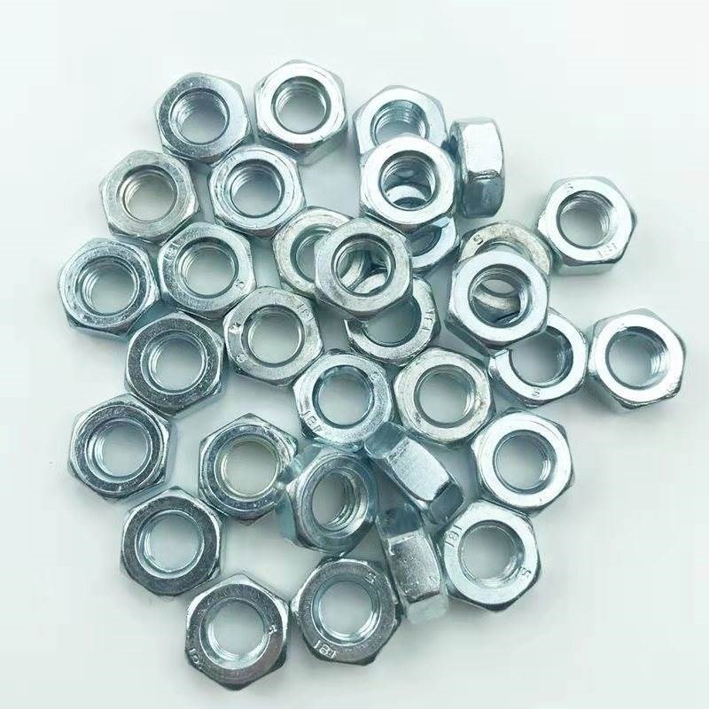 厂家直供 国标六角镀锌螺母 4.8级六角螺母螺帽螺丝帽头母M6-M24