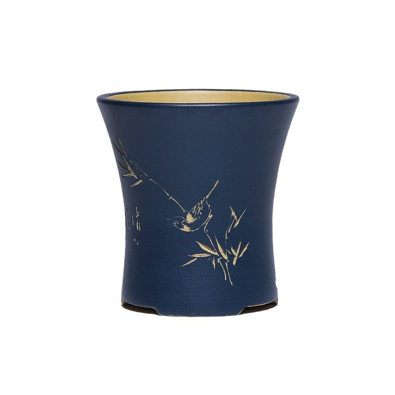 尚扣紫砂 宜兴匠人手工小型花盆 桌面植物花器 兰花绿植多肉室内