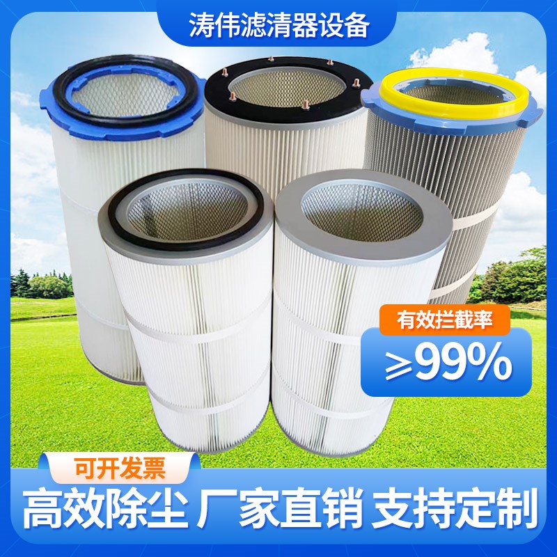工业除尘滤芯六耳快拆p除尘器喷塑粉末滤芯涂装喷砂抛丸机吸尘滤