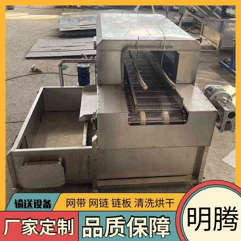 不锈钢工业流水线网带高压喷淋清洗输送机果蔬海鲜气泡链板清洗机