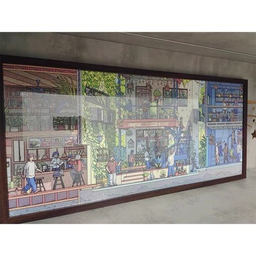 猫空简约木质拼图框 1000片 81.3x40.6 950片102x34拼图相框装裱