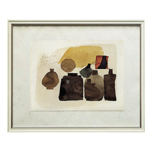 涂咩 德国画家水墨作品图书馆收藏品餐厅静物装饰画玄关艺术挂画