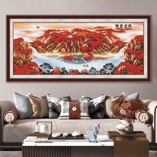 ks十字绣2024年新款 大气客厅卧室挂画自己绣 鸿运当头八方聚财版