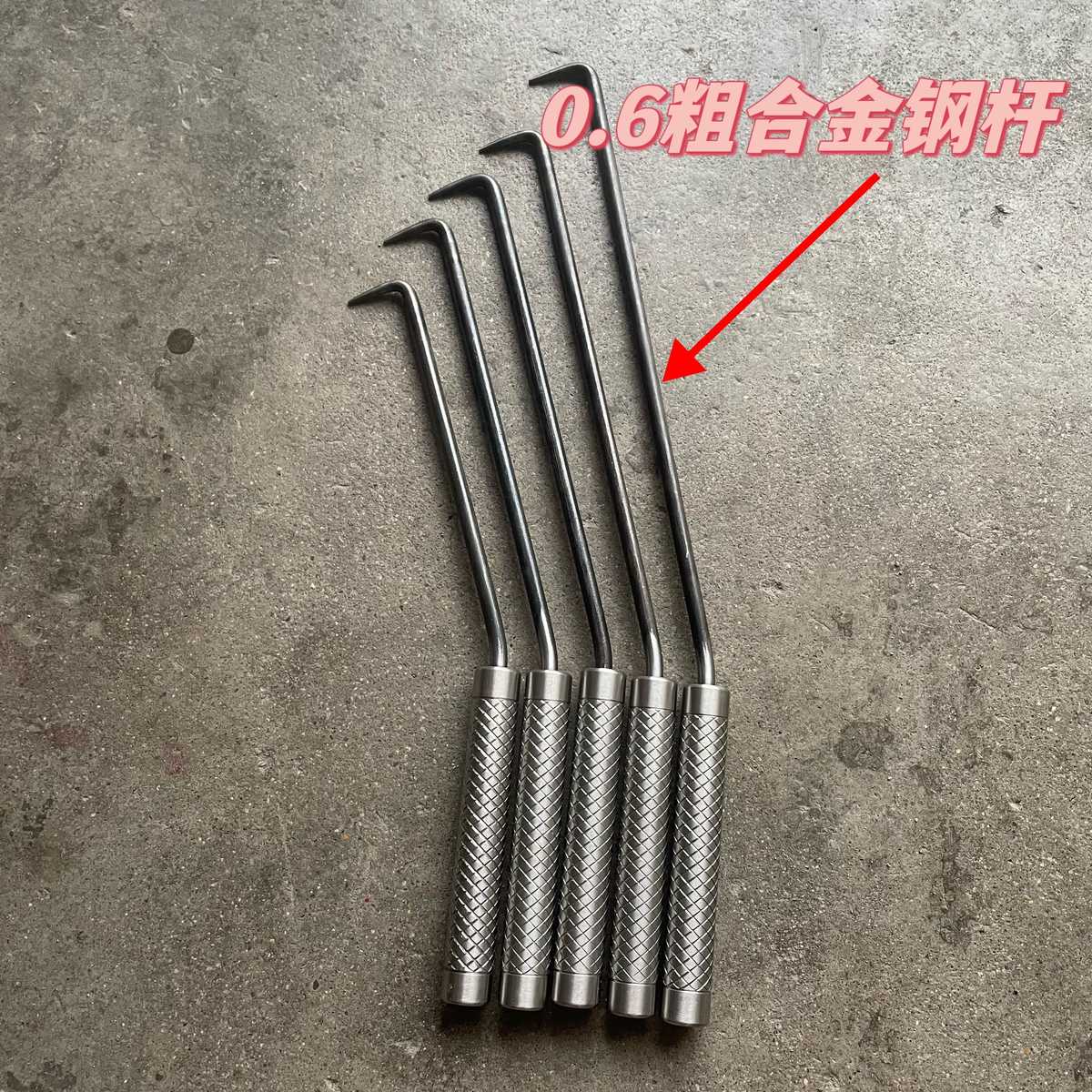 扎钩细手柄d扎钩扎丝钩钢筋钩扎钩不锈钢加长钢筋钩子 钢筋工扎钩