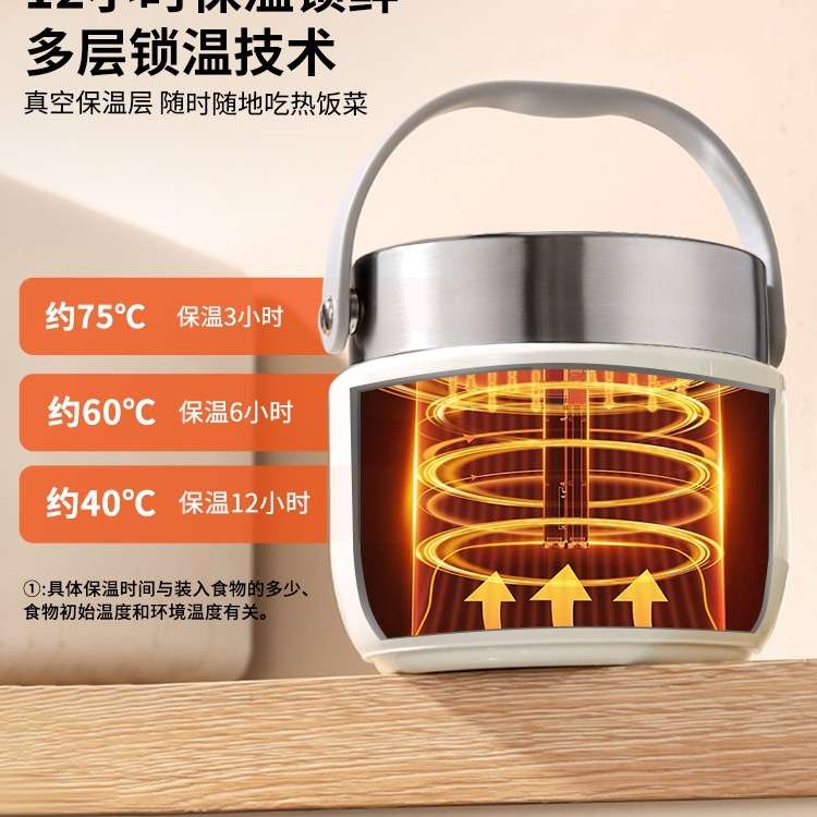 双层保温饭盒24小时超长提桶上班族带饭桶2025新款不锈钢装汤壶碗