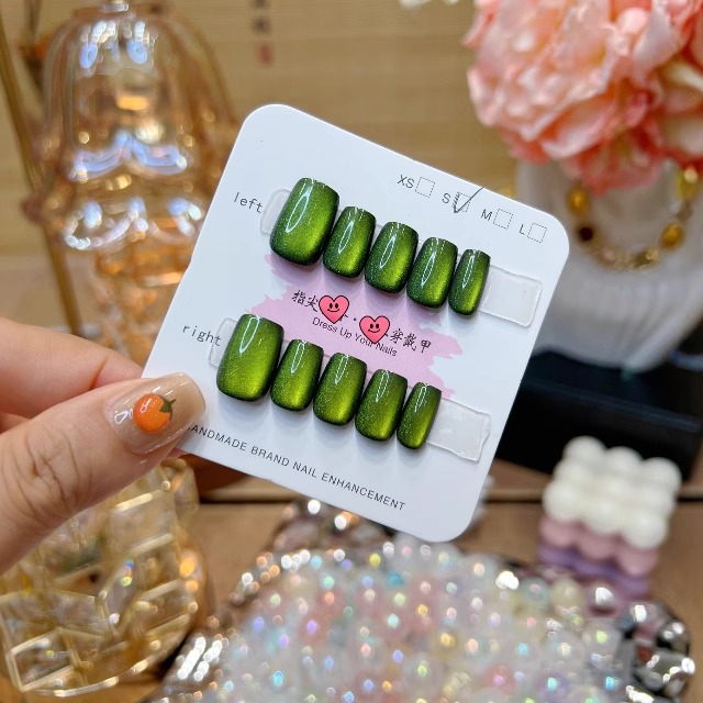 梵甲优品C404绿精灵猫眼穿戴甲