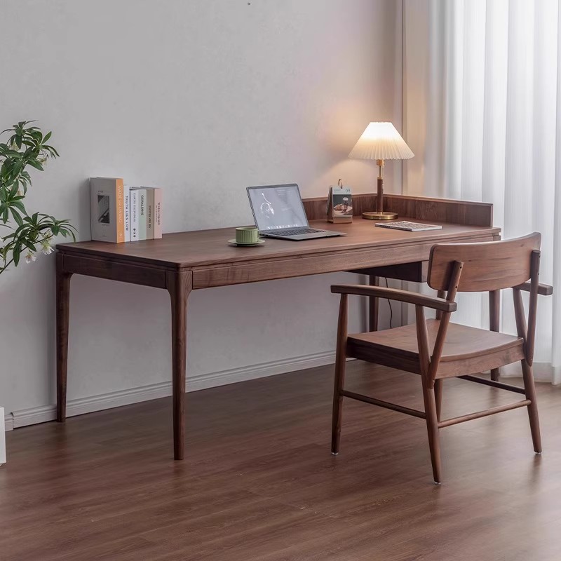 三马家具“阅川书桌”北美黑胡桃木书桌北欧轻奢家用办公长桌