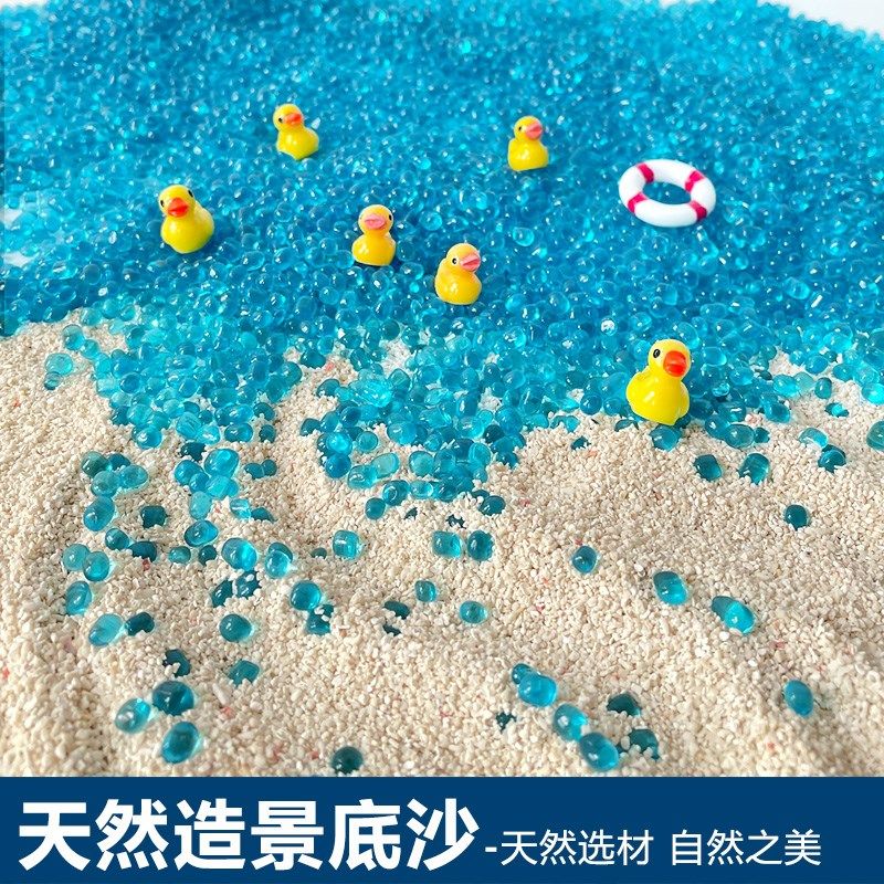 寄居蟹饲养沙鱼缸底砂石白沙菲律宾沙珊瑚砂海蓝沙造景沙装饰石子