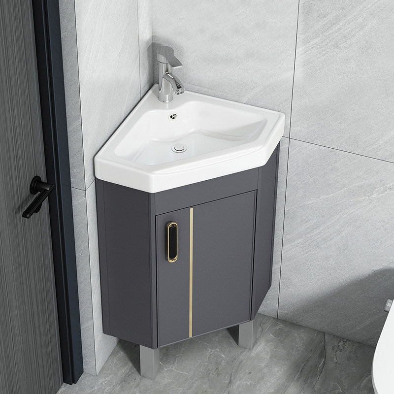 三角形浴室柜组合落地式洗手盆小户型陶瓷迷你洗脸盆转角阳台小号,床上用品,被套定制,淘宝优惠券,粉丝福利购,淘宝优惠卷