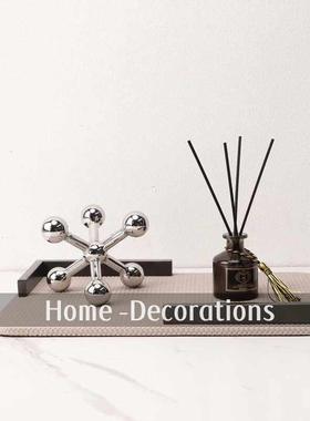 简约现代酒店样板房客厅餐桌托盘摆件书房卧室底托桌面装饰摆放