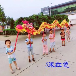 舞龙道具布龙龙头儿童龙灯道具整套舞狮耍龙幼儿园小学生舞台表演