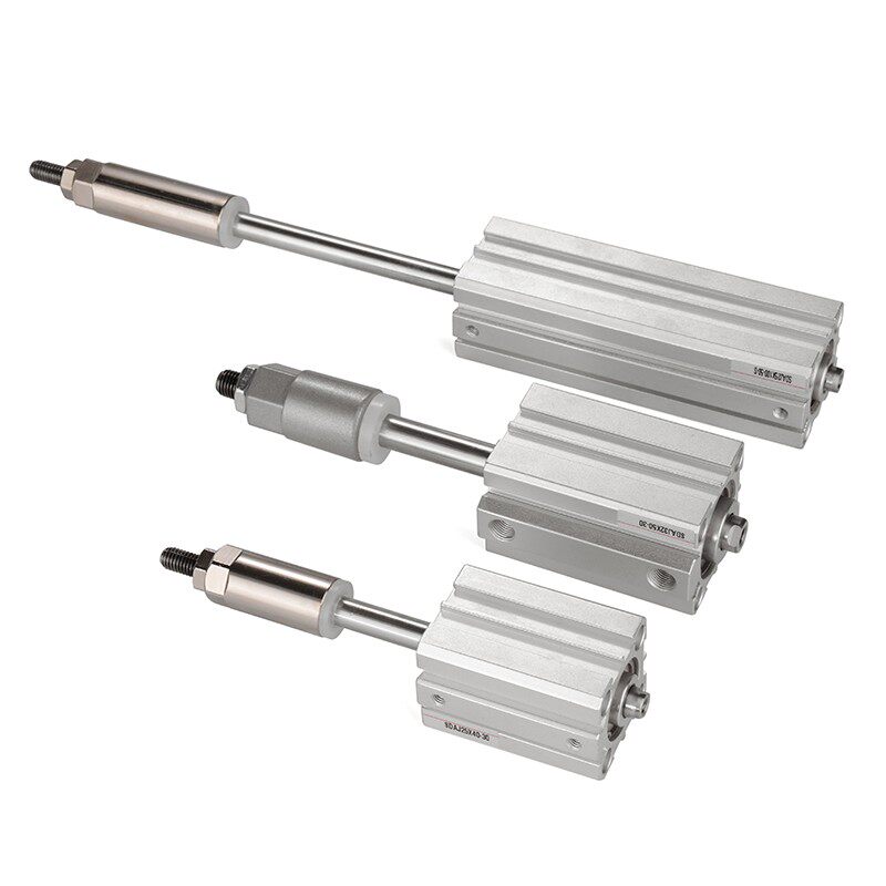 SDAJ薄型可调气缸20/25/32/40/50/63/80微型小型气动气缸亚德客型