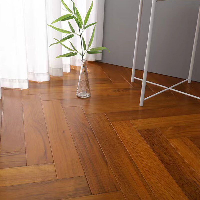 蓝琪佳尔缅甸柚木人字鱼骨拼锁扣地暖纯实木原木家用地板厂家直销