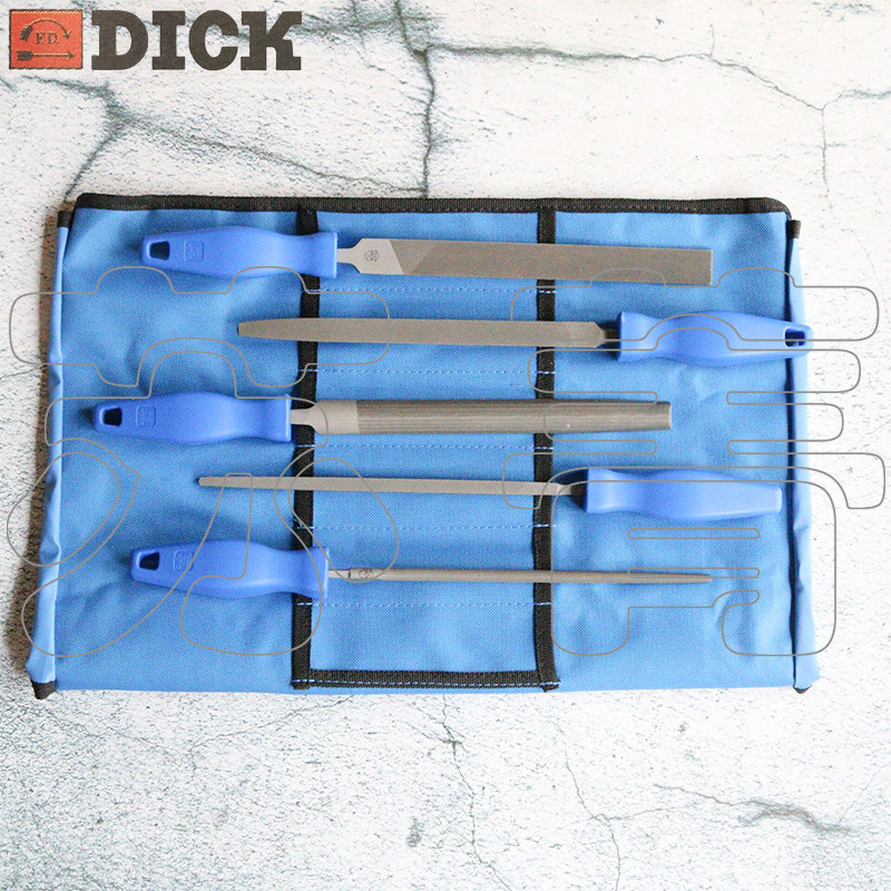 德国原装进口Dick 多用途锉刀套装 5件套 卷袋装