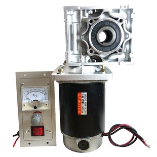 RV050 600W直流涡轮蜗杆减速电机带碳刷铝壳变速箱24V110V220马达