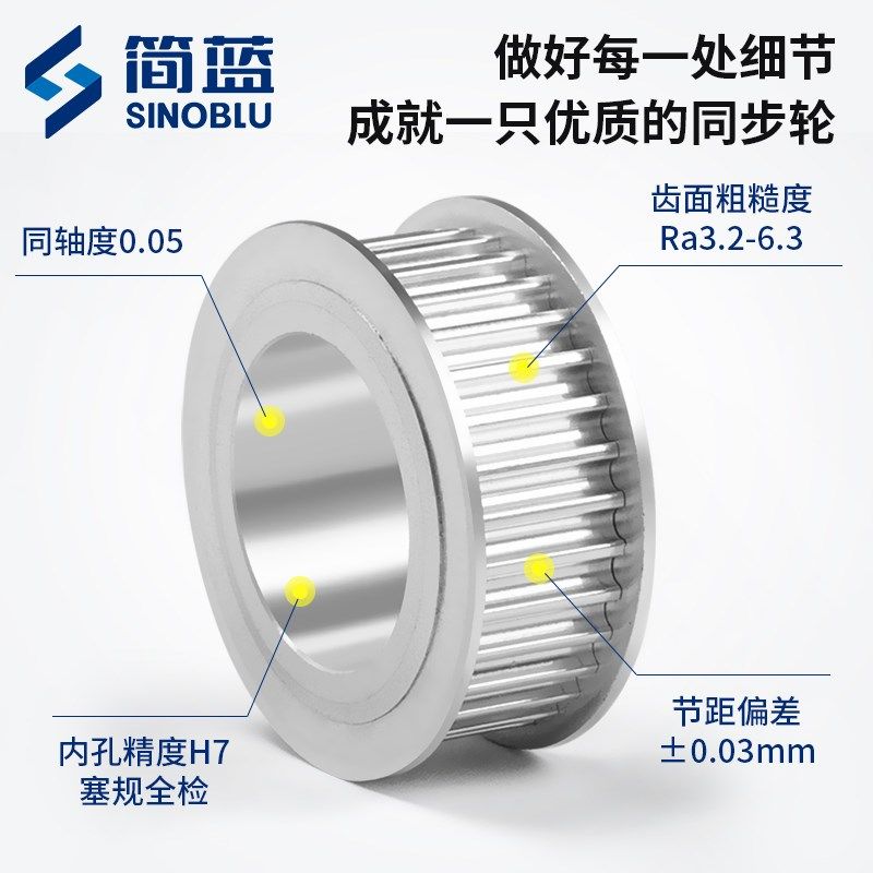 同步轮5M同步带轮8M 3M皮带轮20齿铝H钢30齿XL T5 S3M S5M定做S8M