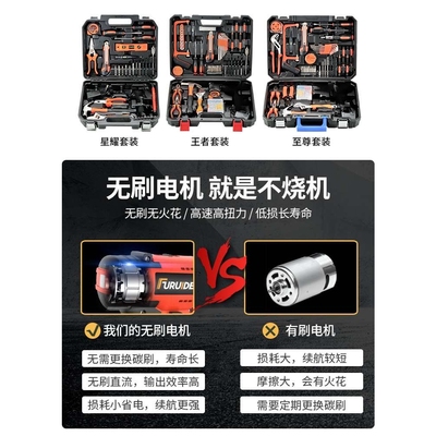 工具箱家用套装电钻电动五金电工木工专用维修多功能组合工雅通思