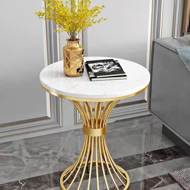 北欧简约轻奢小茶几客厅沙发阳台边几小桌子洽Q谈商务岩板角几铁