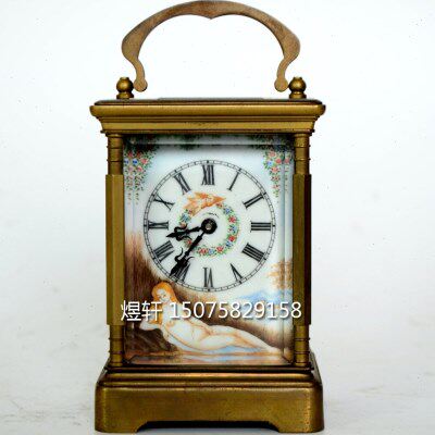 钟表欧式古典工艺钟表|中型皮套艺术|机械钟表|家居装饰座钟