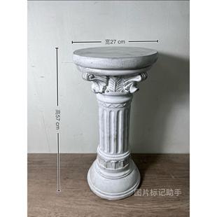 欧式 饰雕塑客厅别墅门口造景动物摆件 天鹅花盆罗马柱子庭院园装