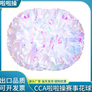 花球啦啦队手拿花手柄款拉拉操儿童运动会跳广场舞蹈演出道具彩球