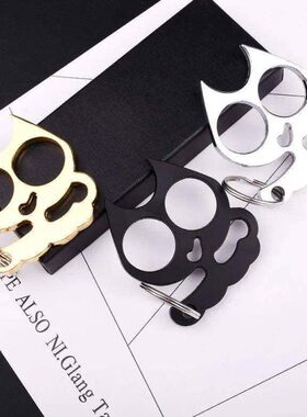 德国指虎指环钥匙扣女生防身武器防狼暗器指扣戒指钥匙链独特个性