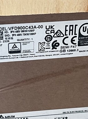 台达CP2000风机水泵型变频器VFD1100CP43A-21 110KW三相380V