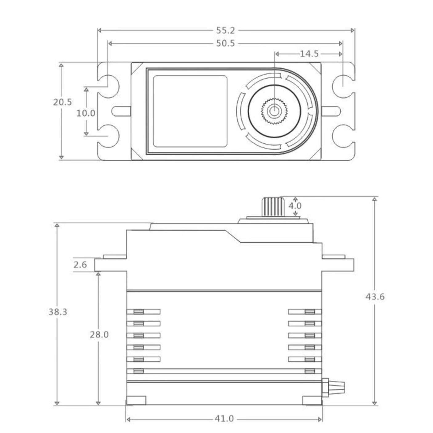 PowerHD B2S 35公斤无刷大扭力钢齿舵机适合攀爬车大脚车汽油机用