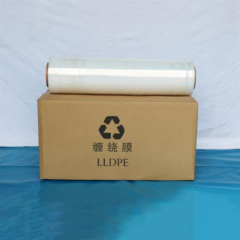 50CM宽塑料薄膜拉伸膜 大卷PE工业打包缠绕膜 pe自粘拉伸膜