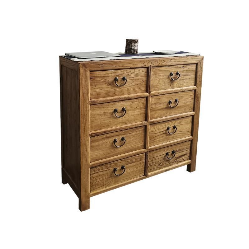 老榆木家具全实木八斗柜子抽屉收纳柜九斗柜玄关柜复古中式储物柜