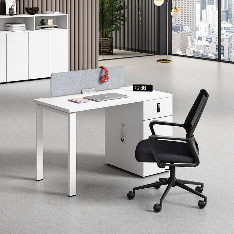 板式双人办公桌家具开放式屏风办公桌卡位组合职员工作位电脑桌子