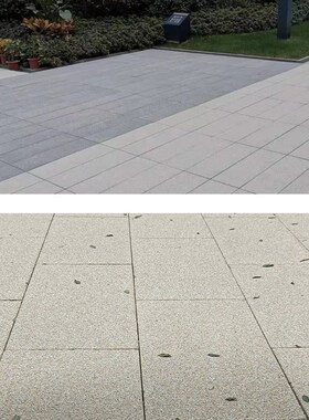 55mm厚二代仿石面芝麻白浅灰色芝麻黄乳白色黑色蓝色陶瓷透水砖