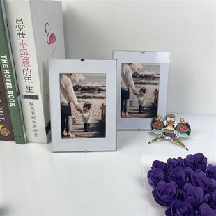 新款创意相框 磨边玻璃面无边摆桌5寸6寸7寸8寸10寸A4寸相框 画框