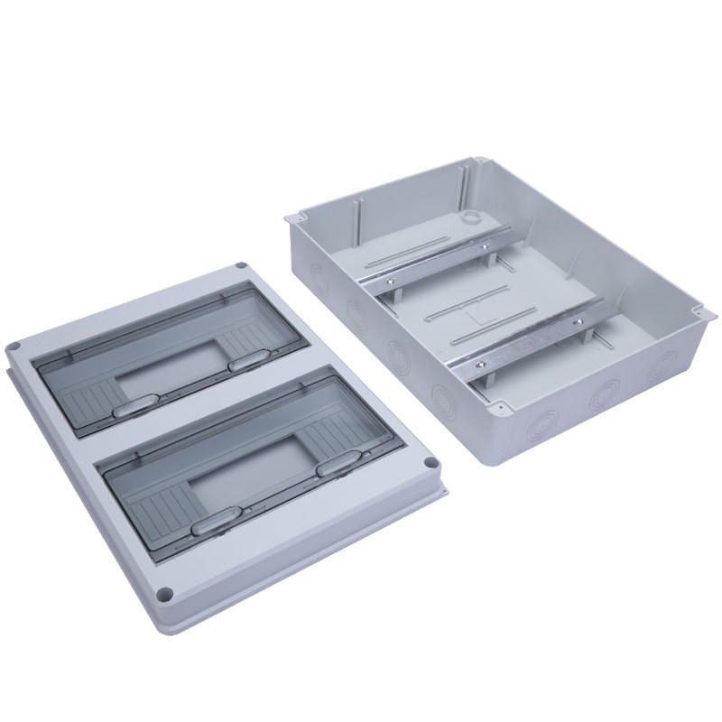 塑料配电箱24回路明装防雨空开盒家用室外HT-24防水防尘配电箱