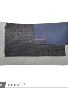 简约橙色皮革扣子抱枕套沙发靠垫样板房靠包床头靠枕样板房腰枕