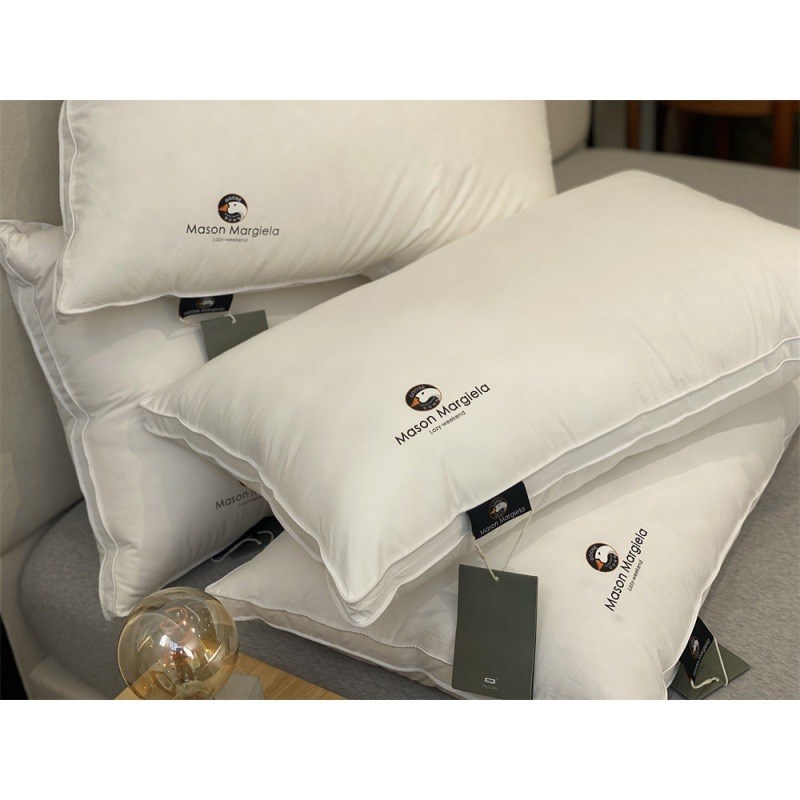 舒适卡罗那鹅绒枕芯白鹅绒枕饱满舒适立体羽绒枕芯单人枕头